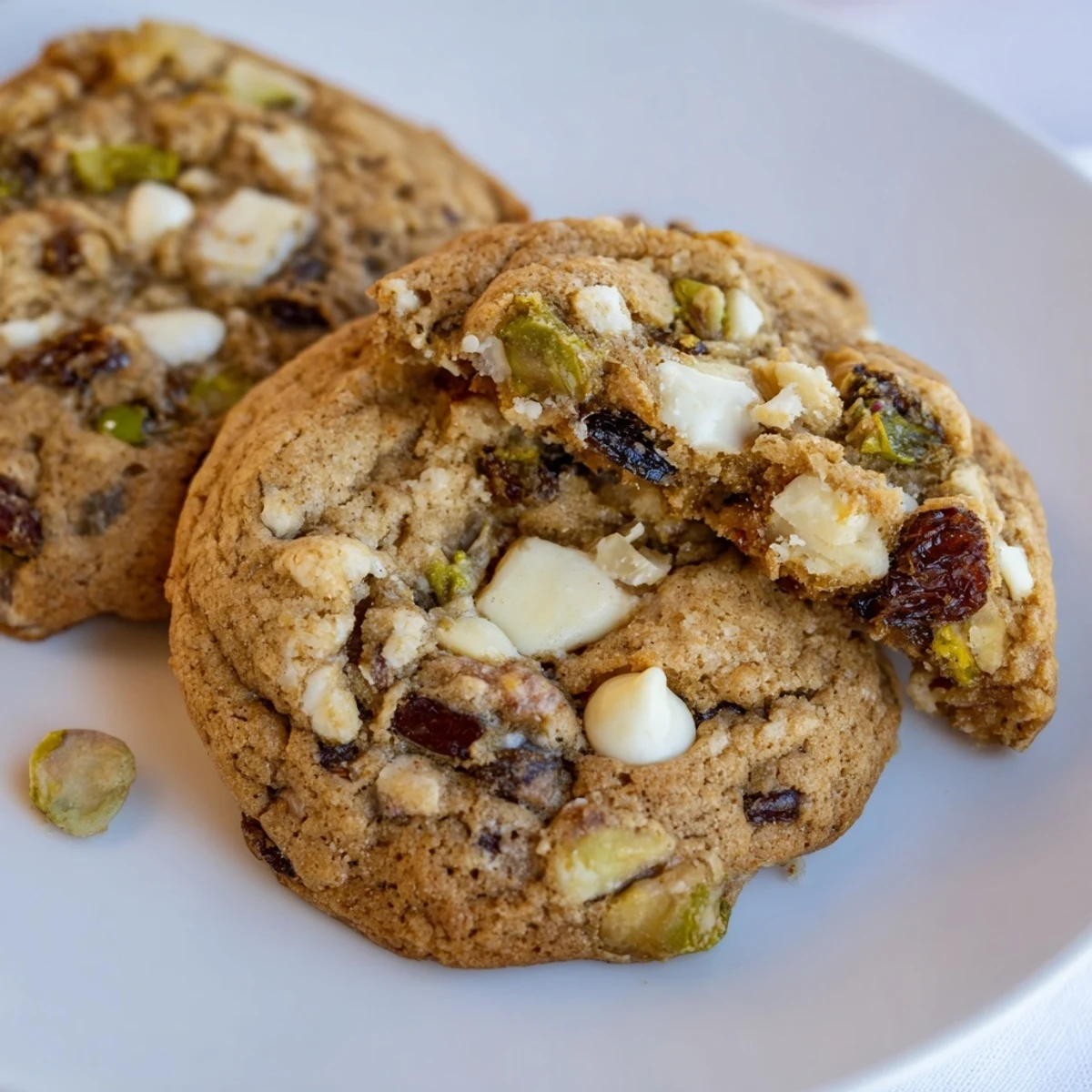 Freshly baked Dubai chewy cookie with soft center and cardamom spiced dough