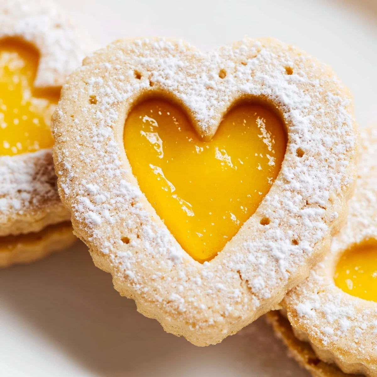 Buttery almond shortbread Meyer Lemon Curd Linzer Cookies sandwiched with golden tangy citrus filling