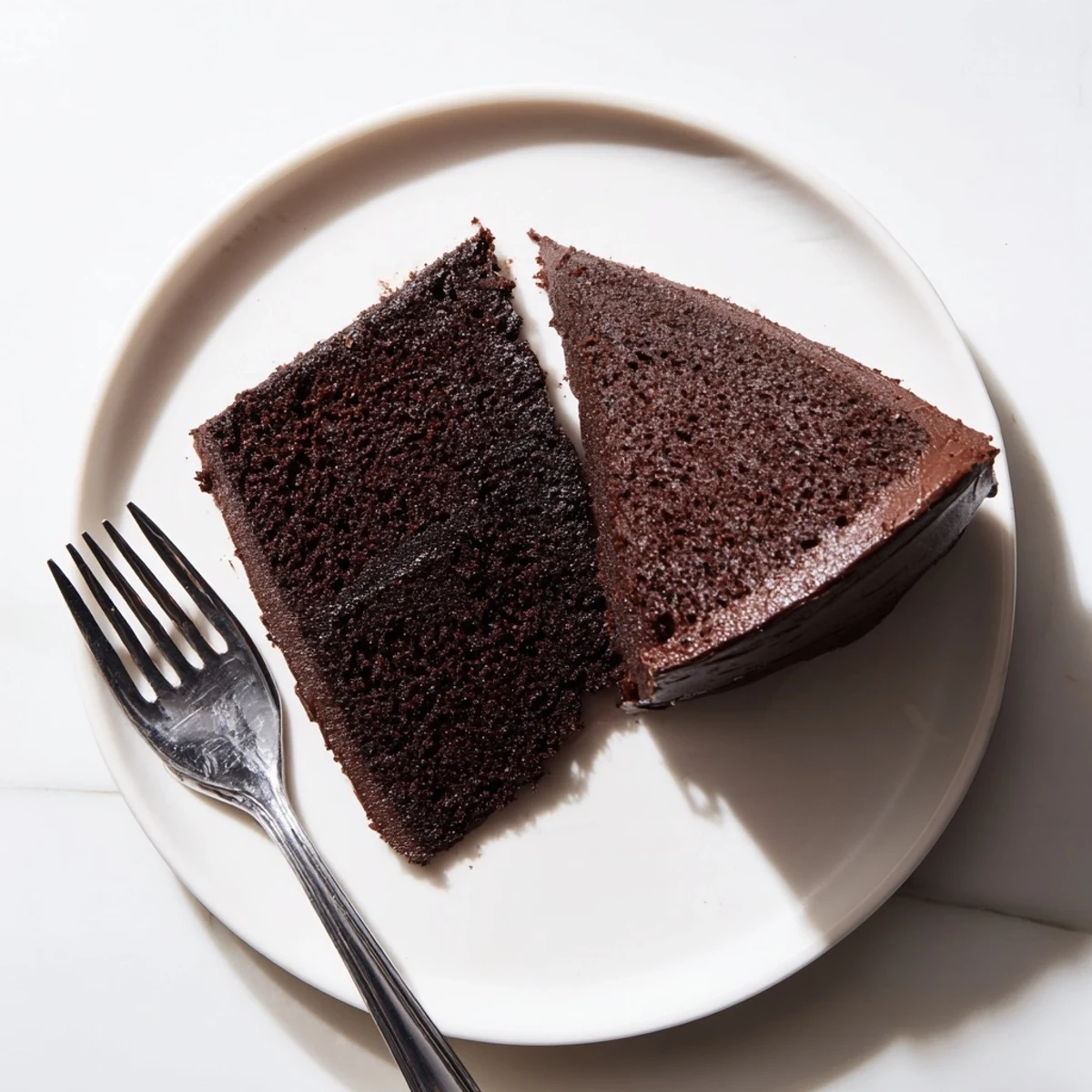 Homemade chocolate mayonnaise cake dusted with cocoa powder on wire cooling rack