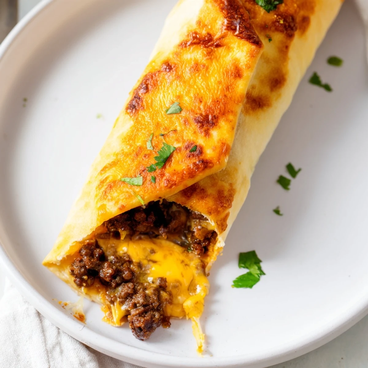 Warm cheesy taco sticks arranged on platter ready for game day dipping