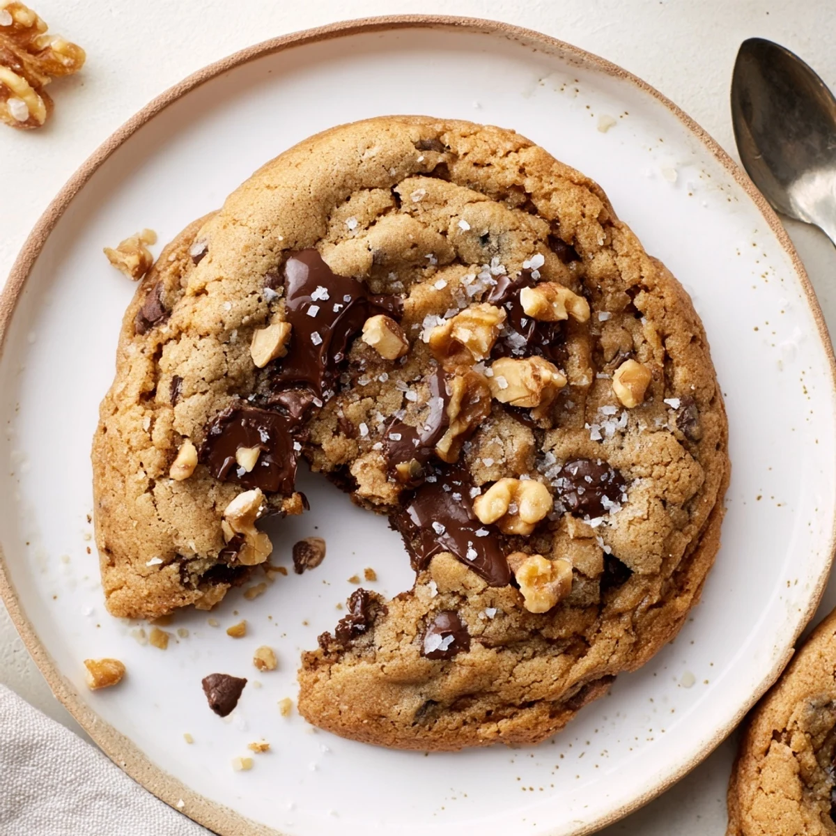 Chocolate Chip Cookies cooling on a wire rack with warm, gooey chocolate pockets