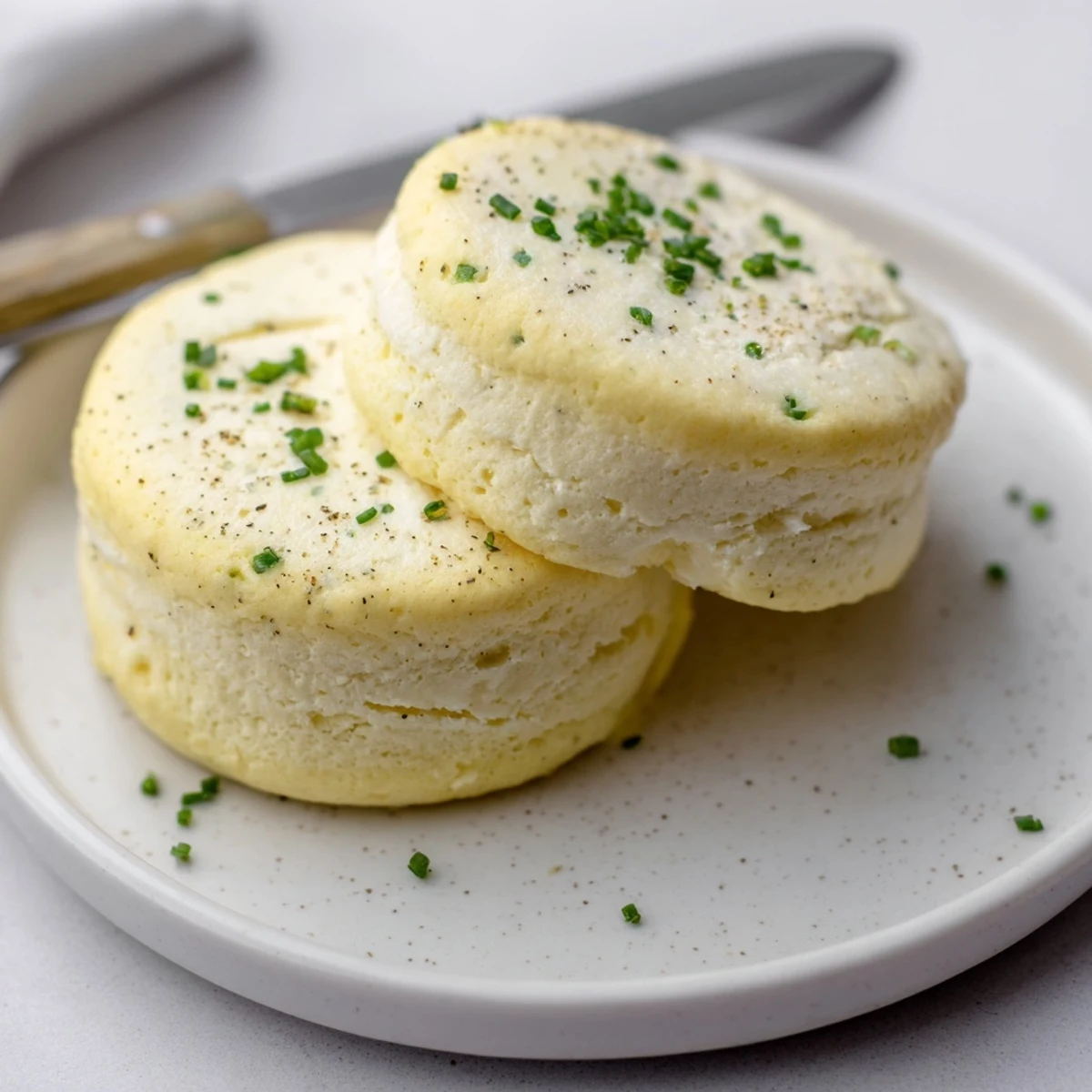 Warm, airy No Flour Cottage Cheese Cloud Bread served as a sandwich base