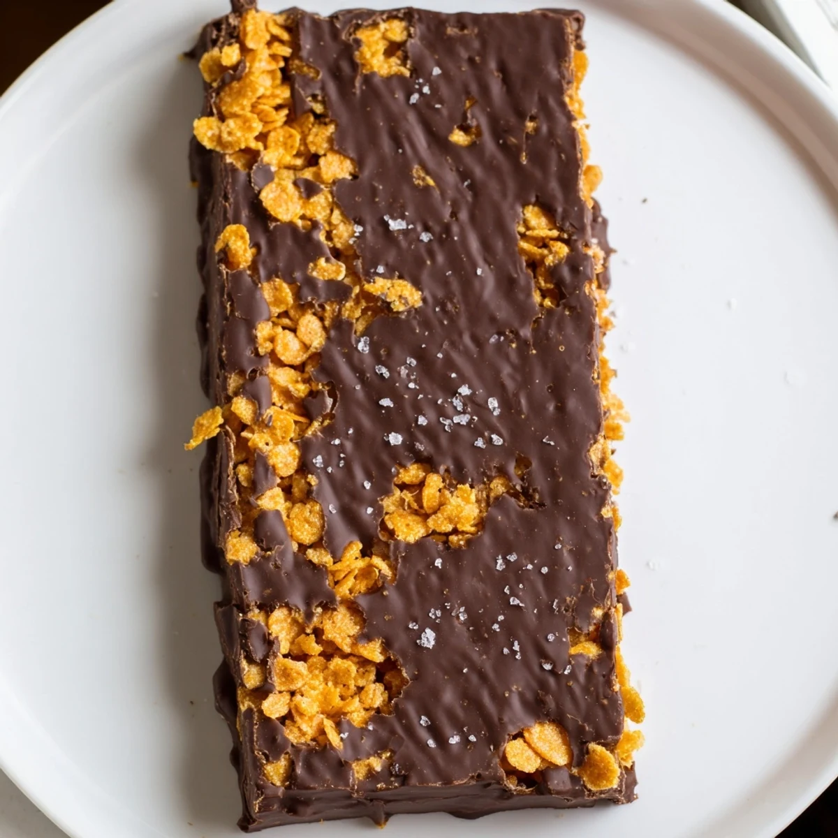 Crunchy healthy homemade Butterfingers bars dripping with glossy dark chocolate coating