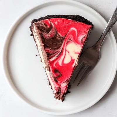 Chocolate Strawberry Swirl Cheesecake
