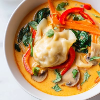Creamy Thai Dumpling Soup